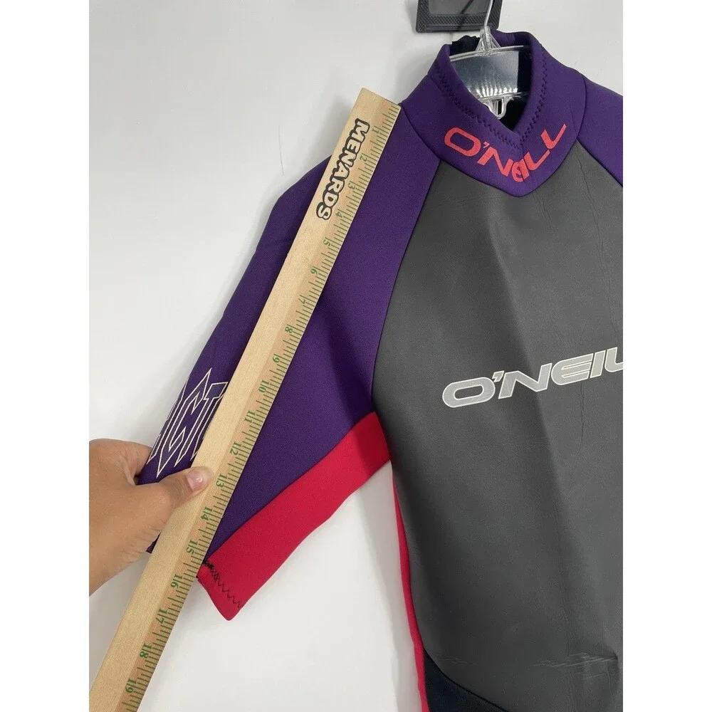 Vintage O’Neill Reactor 2/1mm Shorty Wetsuit Purple Black Adult Back Zip Surf